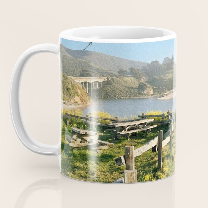 Coastal California Sunset With Wildflowers Coffee Mug Gallery Image 3