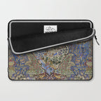 Majestic Cobalt Gold Antique Persian Kashmar Laptop Sleeve Gallery Image 2