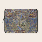 Majestic Cobalt Gold Antique Persian Kashmar Laptop Sleeve Gallery Image 1