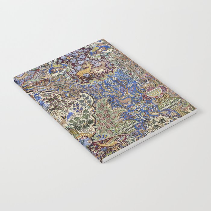 Majestic Cobalt Gold Antique Persian Kashmar Notebook Gallery Image 2