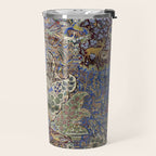 Majestic Cobalt Gold Antique Persian Kashmar Travel Mug Gallery Image 2