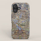 Majestic Cobalt Gold Antique Persian Kashmar iPhone Case Gallery Image 1