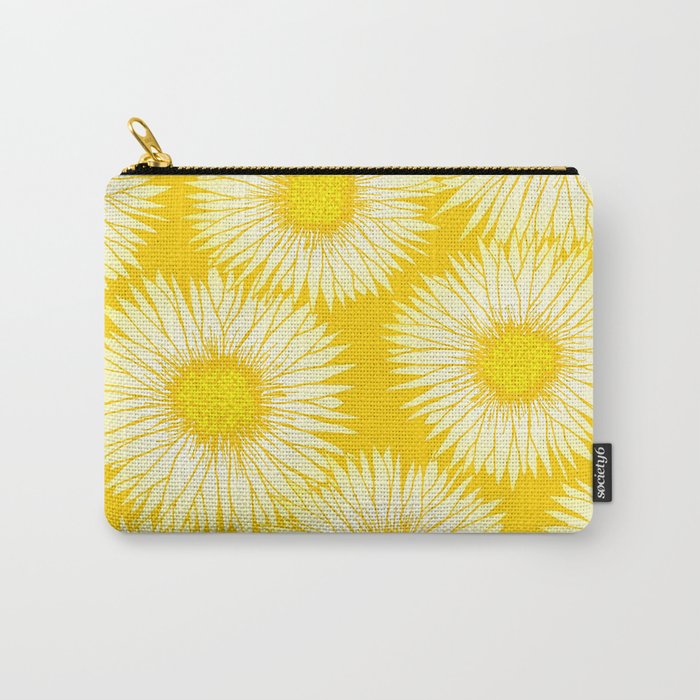 Yellow Sunflowers Floral Pattern Carry All Pouch Gallery Image 1