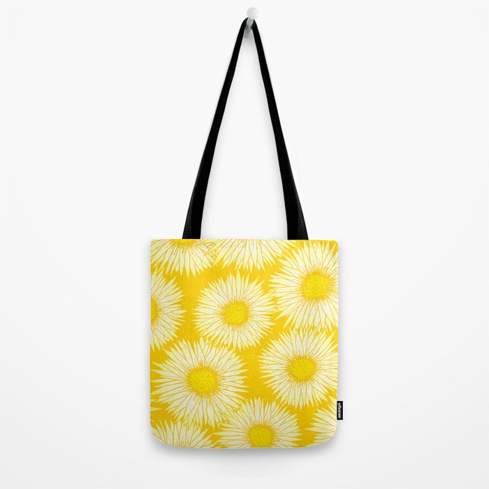 Yellow Sunflowers Floral Pattern Tote Bag Gallery Image 2