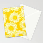 Yellow Sunflowers Floral Pattern Stationery Card Gallery Image 2
