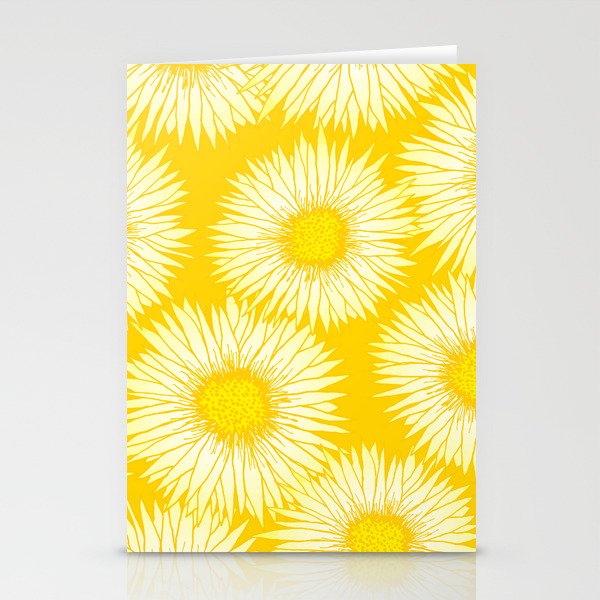 Yellow Sunflowers Floral Pattern Stationery Card Gallery Image 2