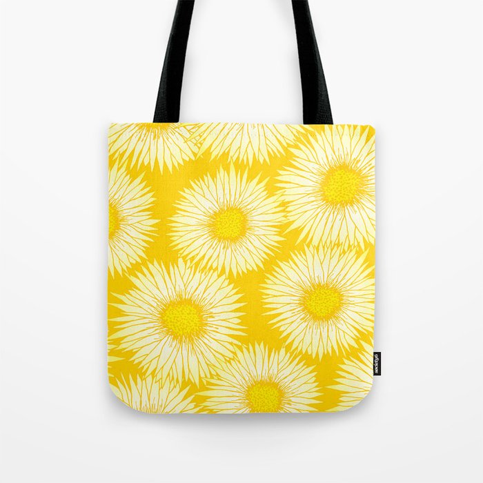 Yellow Sunflowers Floral Pattern Tote Bag Gallery Image 1