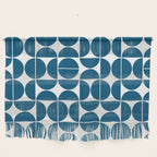 Mid Century Modern Geometric 04 Blue Wall Hanging Gallery Image 1