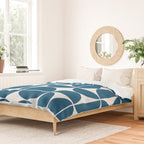 Mid Century Modern Geometric 04 Blue Duvet Cover Gallery Image 2