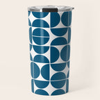 Mid Century Modern Geometric 04 Blue Travel Mug Gallery Image 1