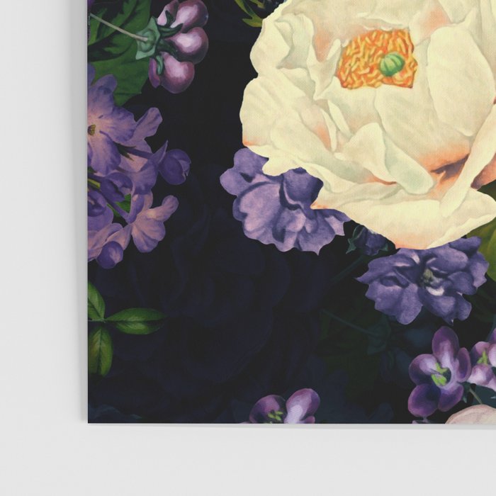 Vintage Midnight Purple Botanical Roses Flower Garden Poster Gallery Image 3