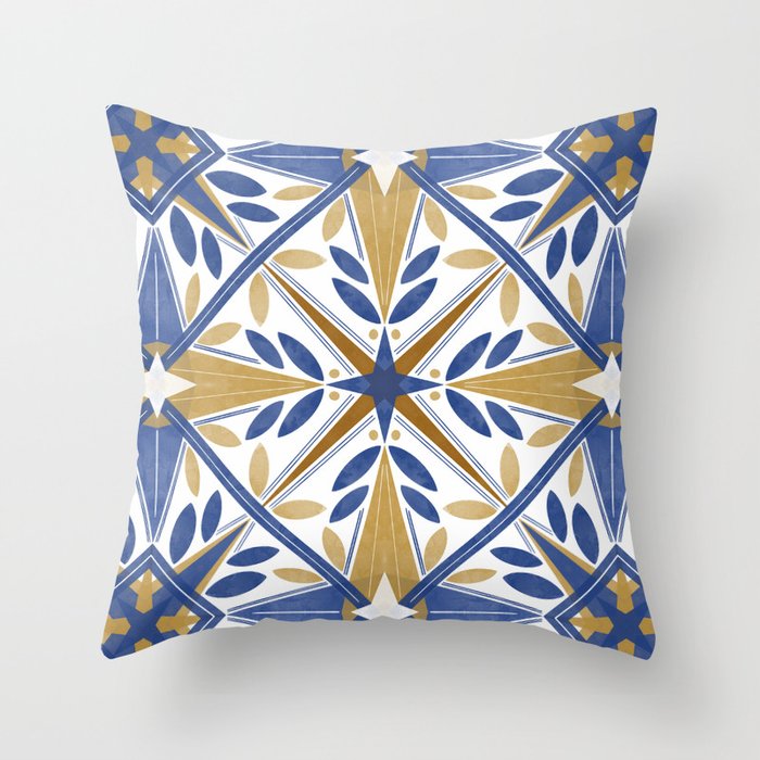 Geometric modern tile B Throw Pillow Gallery Image 6