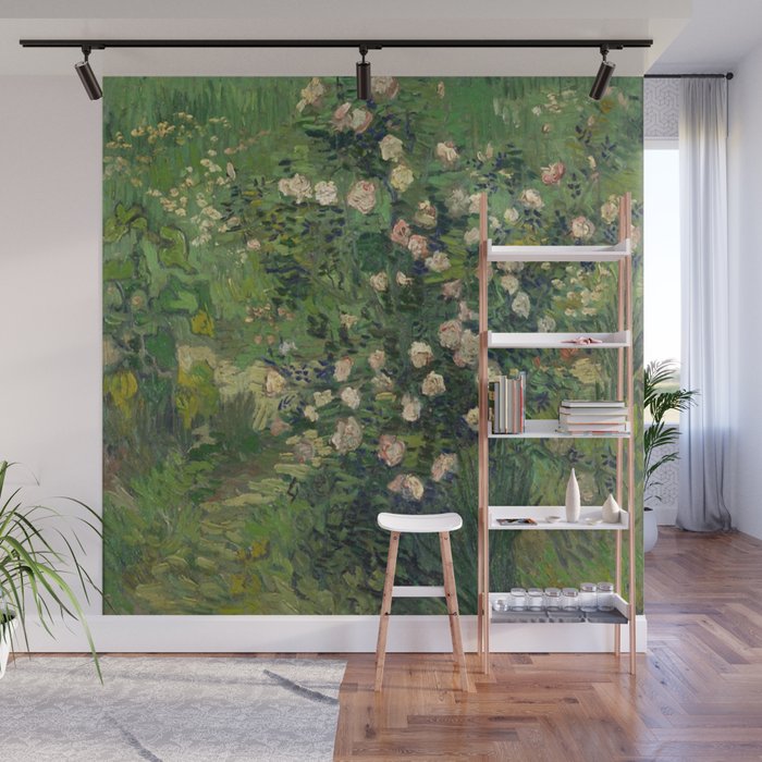Vincent Van Gogh,Blooming Rose Bush Wall Mural Gallery Image 1
