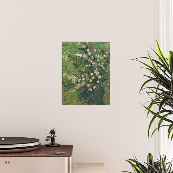 Vincent Van Gogh,Blooming Rose Bush Poster Gallery Image 2