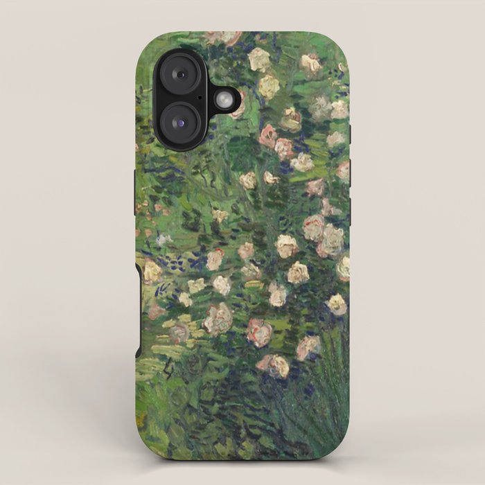 Vincent Van Gogh,Blooming Rose Bush iPhone Case Gallery Image 1