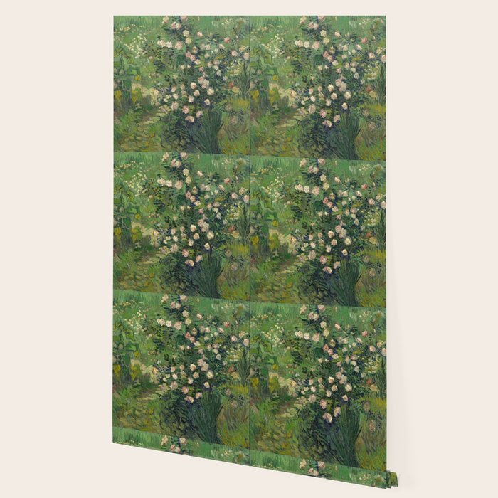 Vincent Van Gogh,Blooming Rose Bush Wallpaper Gallery Image 2