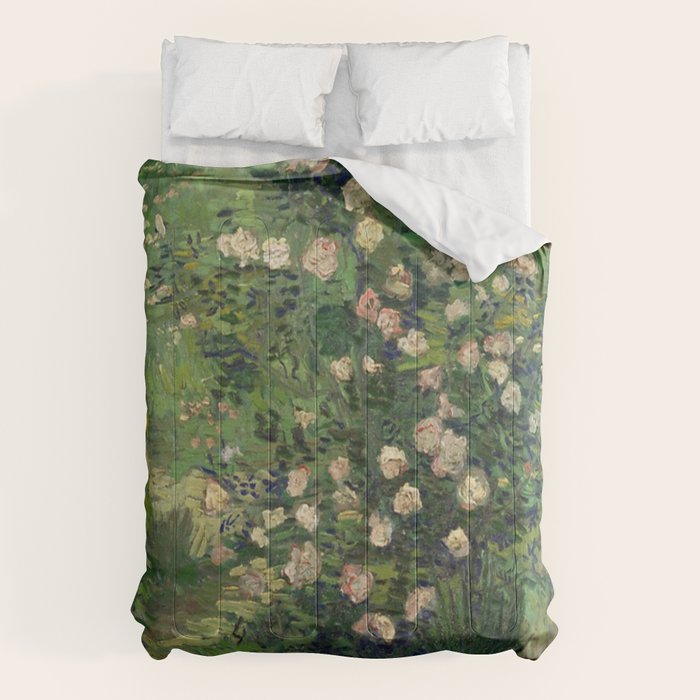 Vincent Van Gogh,Blooming Rose Bush Comforter Gallery Image 6