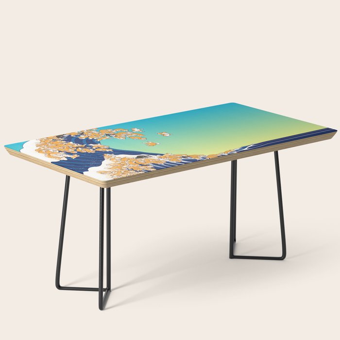 Shiba Inu in Great Wave Coffee Table Gallery Image 1