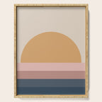 Minimal Retro Sunset - Earthy Neutral Serving Tray Gallery Image 1
