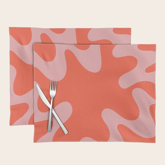 Wavy Land - Pink And Red Placemat Gallery Image 1