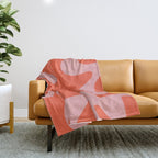Wavy Land - Pink And Red Throw Blanket Gallery Image 1
