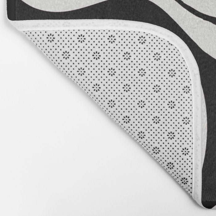 Black and White Dripping Smiley Bath Mat Gallery Image 2
