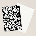 Black and White Dripping Smiley Stationery Card Gallery Image 2