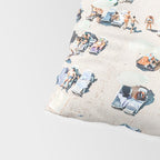 Vintage Beach Photography, Aerial Beach Print, Beach People, People On Beach, Beach Umbrellas Pillow Sham Gallery Image 4