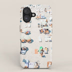 Vintage Beach Photography, Aerial Beach Print, Beach People, People On Beach, Beach Umbrellas iPhone Case Gallery Image 1