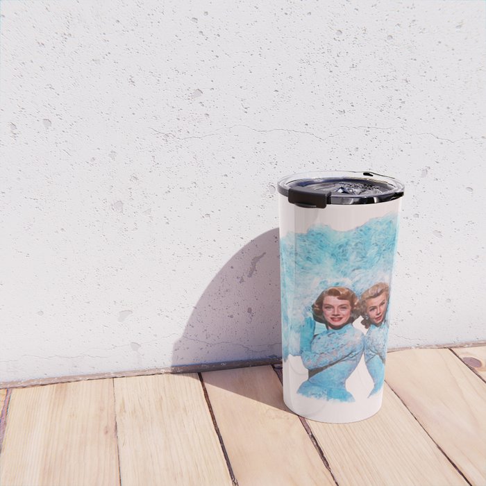 Sisters - White Christmas - Watercolor Travel Mug Gallery Image 4