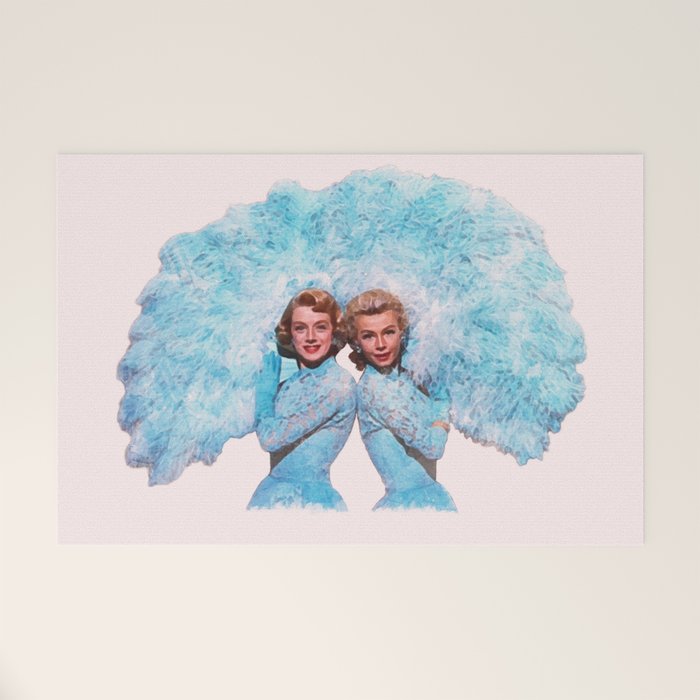 Sisters - White Christmas - Watercolor Welcome Mat Gallery Image 1