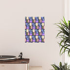 Mid-century Geometric Color Fun - Dark Blue Poster Gallery Image 2