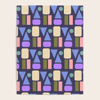 Mid-century Geometric Color Fun - Dark Blue Poster Gallery Image 4