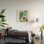 Blue Heron, Green Marsh Wood Wall Art Gallery Image 2