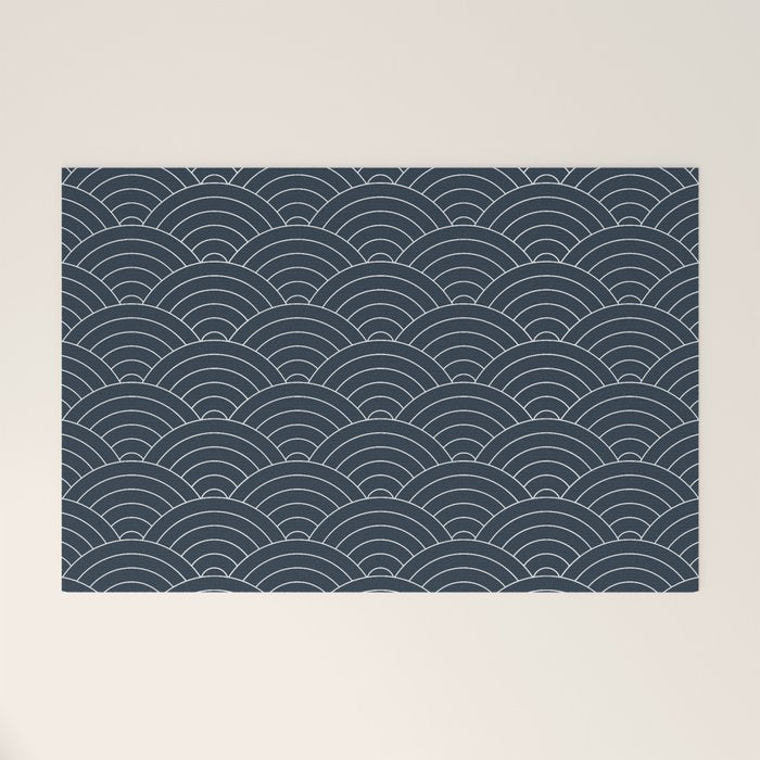 Waves (Annapolis Blue) Welcome Mat Gallery Image 1