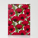 Red Poppy garden 2 Stationery Card Gallery Image 2