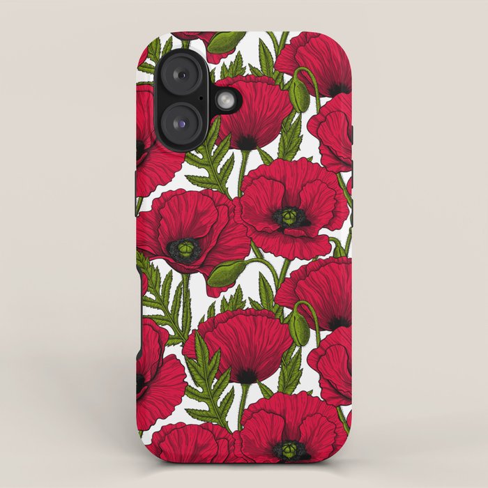 Red Poppy garden 2 iPhone Case Gallery Image 1