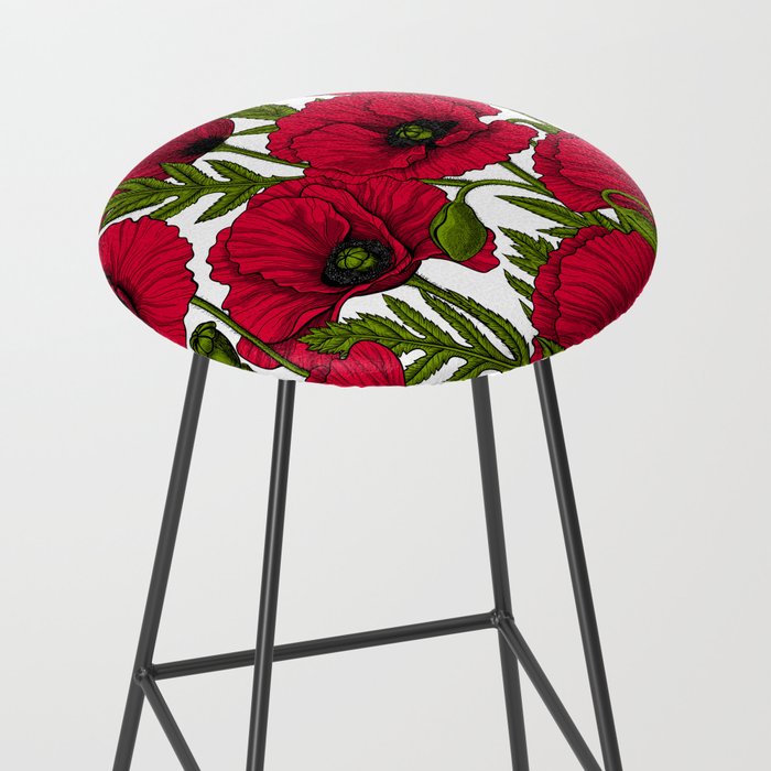 Red Poppy garden 2 Stool Gallery Image 2