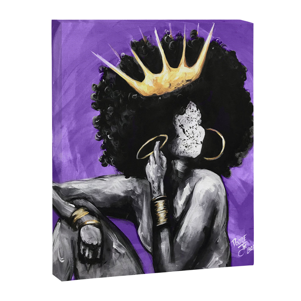 Naturally Queen VI PURPLE Canvas Print Gallery Image 6