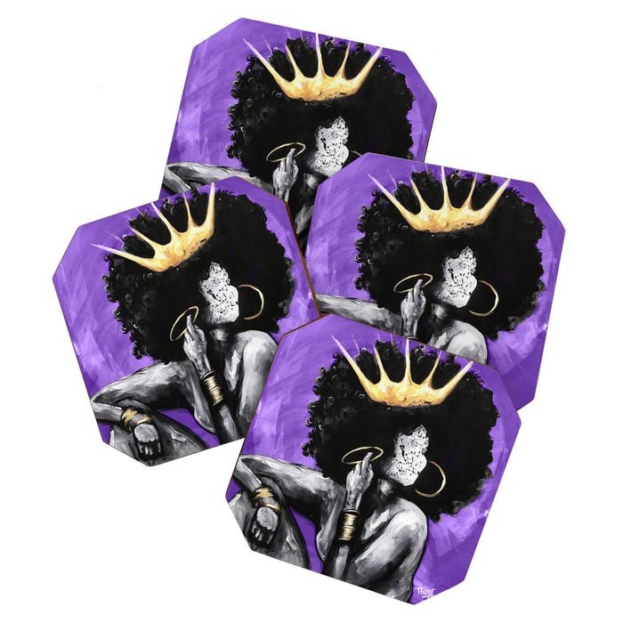Naturally Queen VI PURPLE Coaster Gallery Image 1