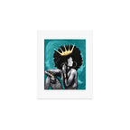 Naturally Queen VI  TEAL Art Print Gallery Image 1