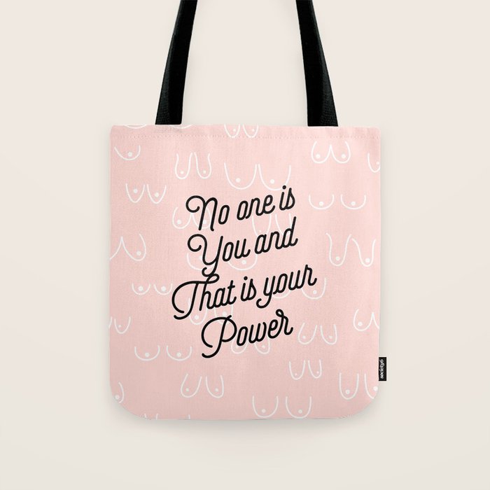 Self Love Boobs Pattern on peach Tote Bag Gallery Image 1