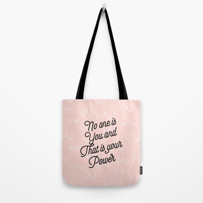 Self Love Boobs Pattern on peach Tote Bag Gallery Image 2