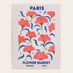 Tropical Watercolor Flowers in Pink and Blue Poster Gallery Image 4