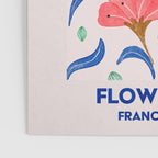 Tropical Watercolor Flowers in Pink and Blue Poster Gallery Image 3