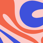 Mod Swirl Retro Abstract Pattern Pink Orange Bright Blue Coffee Mug Gallery Image 2