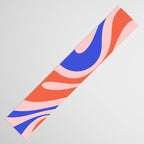 Mod Swirl Retro Abstract Pattern Pink Orange Bright Blue Table Runner Gallery Image 3