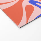Mod Swirl Retro Abstract Pattern Pink Orange Bright Blue Welcome Mat Gallery Image 2