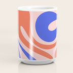 Mod Swirl Retro Abstract Pattern Pink Orange Bright Blue Coffee Mug Gallery Image 4
