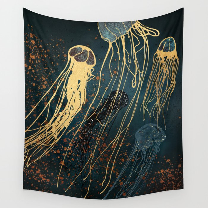 Metallic Jellyfish Wall Tapestry Gallery Image 4